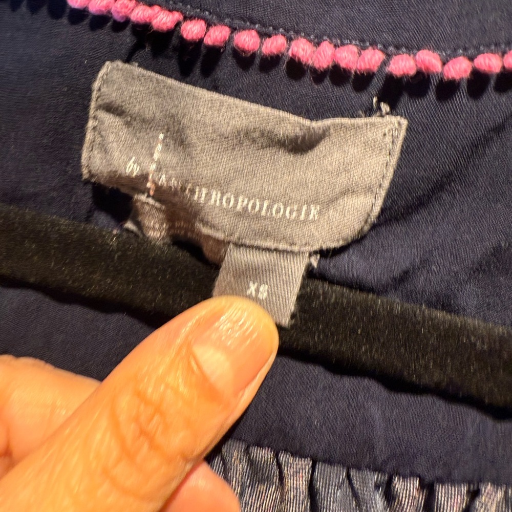 Anthropology Multicolor Velvet Wrap Top - Picture 10 of 16